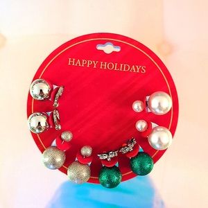 Double-sided holiday earrings